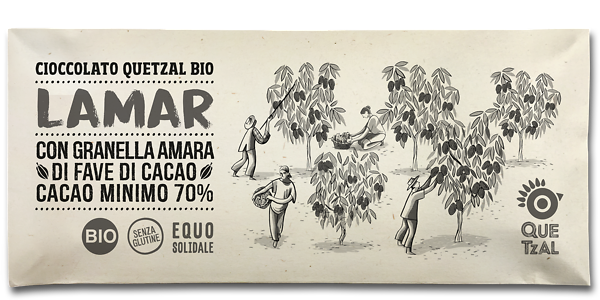 Cioccolato Quetzal naturale al 70% bio LaMar